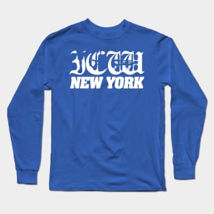 ICW New York White Logo Long Sleeve T-Shirt